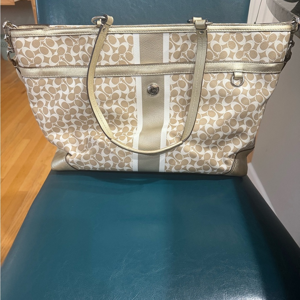 Coach (Chelsea Heritage Stripe) Multi-Use/Diaper Bag